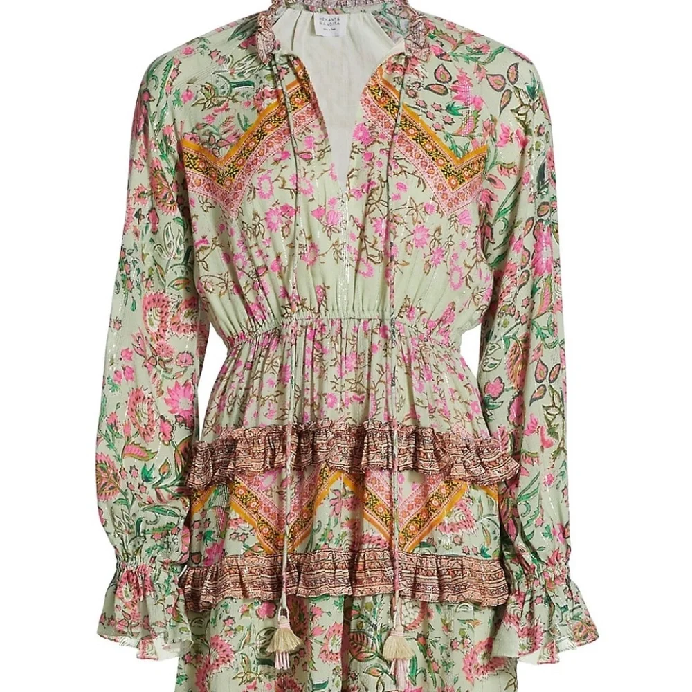Hemant & Nandita Ruffle Mini Dress - Picture 1 of 8